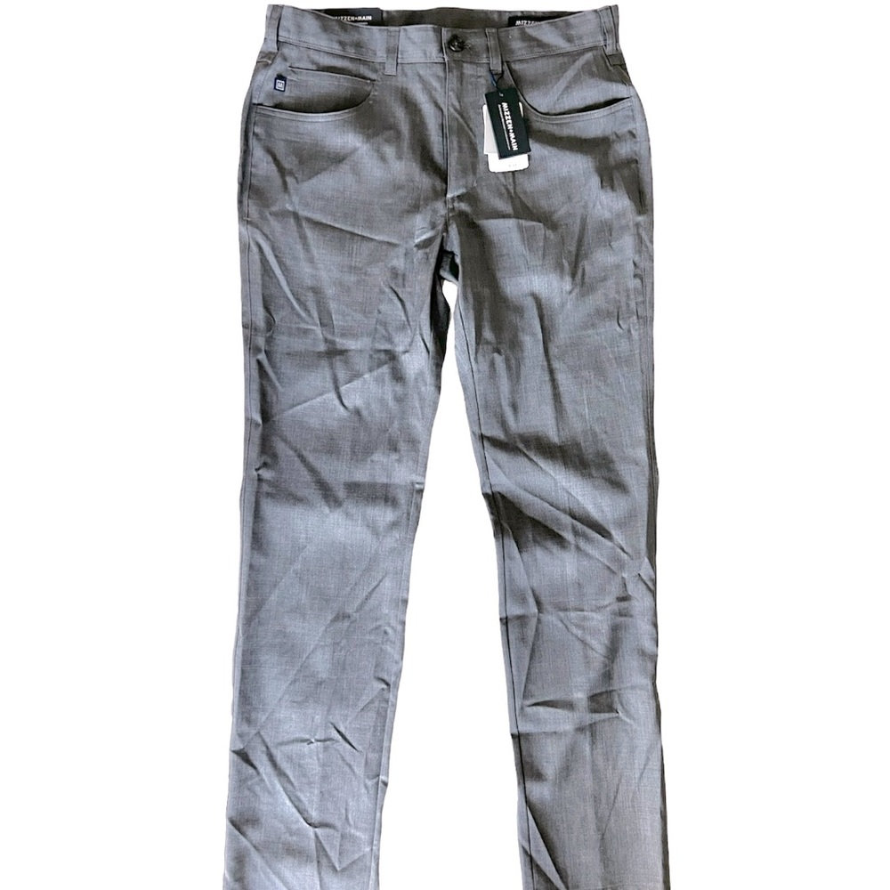 Mizzen + Main Men's 32 x 32 Grant Athletic Tapered Fit 5 Pocket Pants Gray NWT